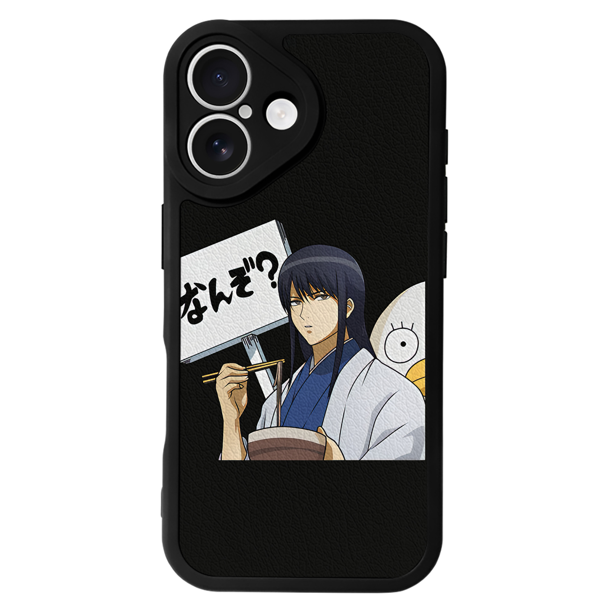 （画像用） ぎんたま 坂田銀時（さかたぎんとき） 神楽 志村新八（しむら しんぱち） GINTAMA Sakata Gintoki Kagura Shimura Shinpachi 【iPhone 16シリーズ対応】シリコンスマホケース（レザー調） 材質：シリコン